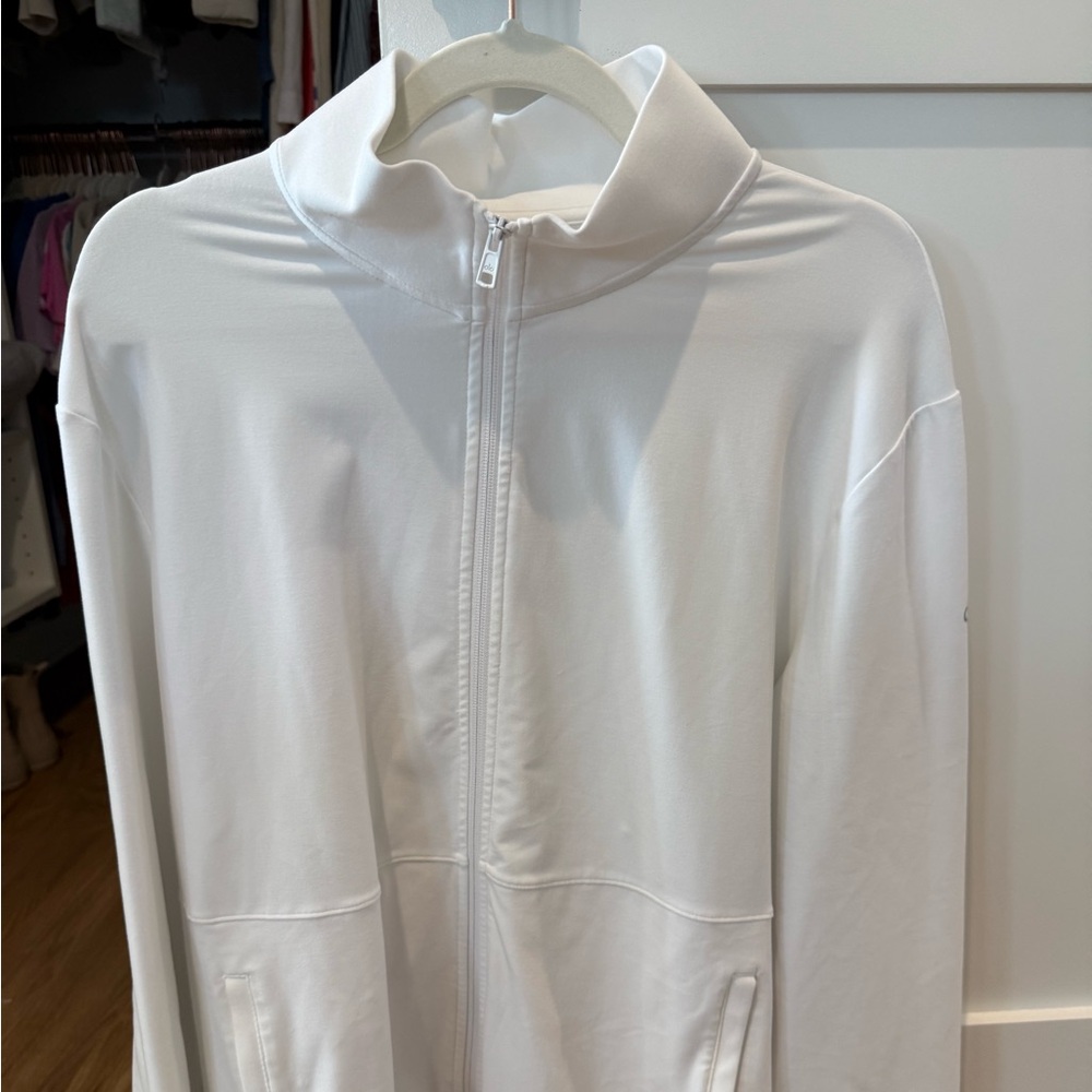 Alo White Long Sleeve full Zip - Picture 4 of 4